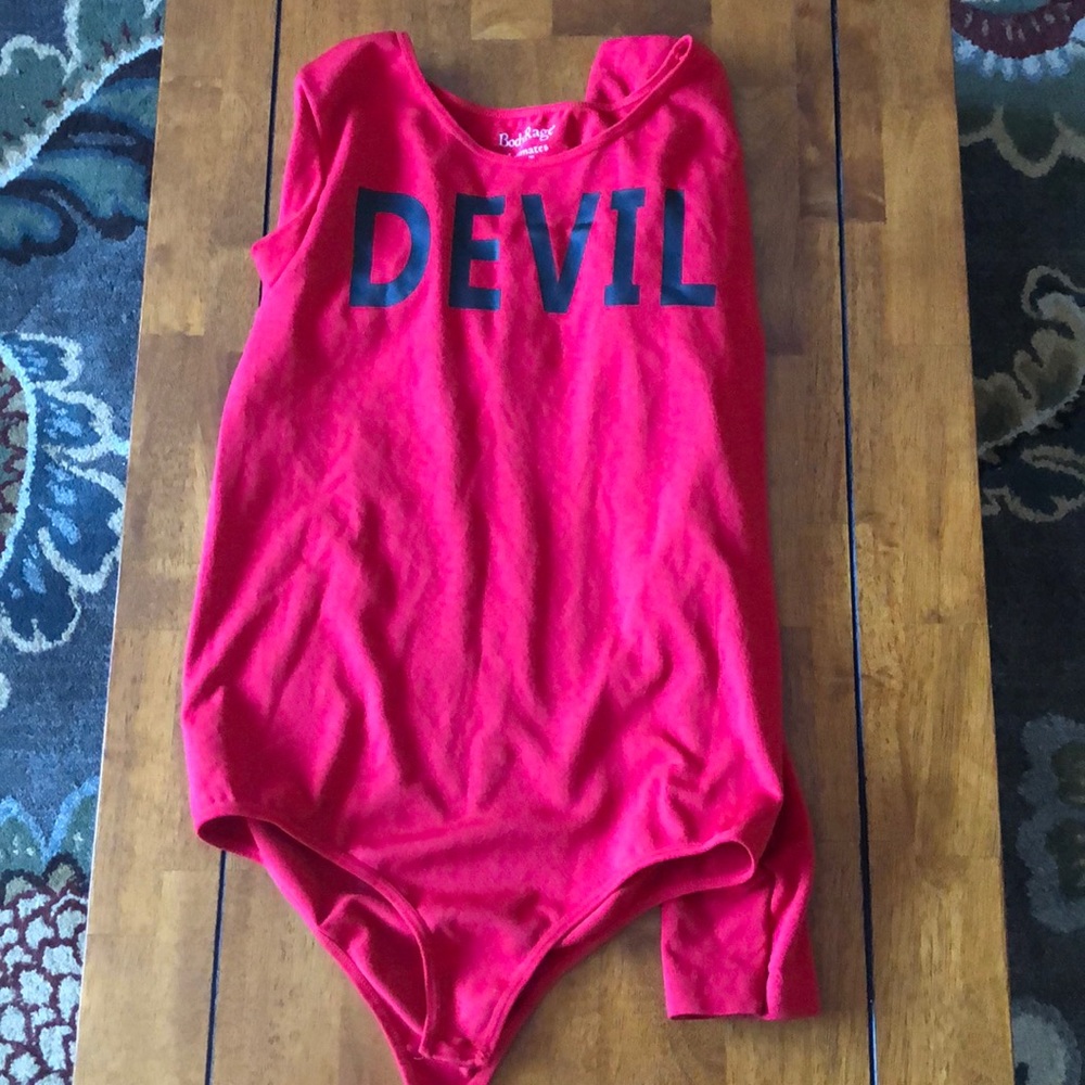 Long sleeve "devil" bodysuit